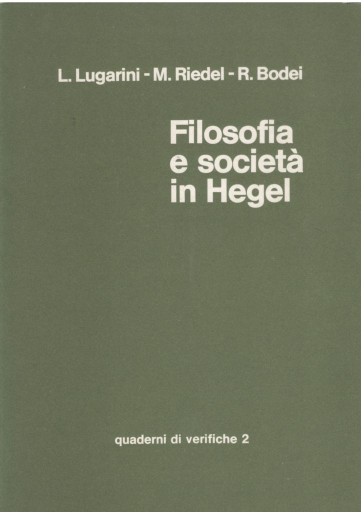 Filosofia e società in Hegel