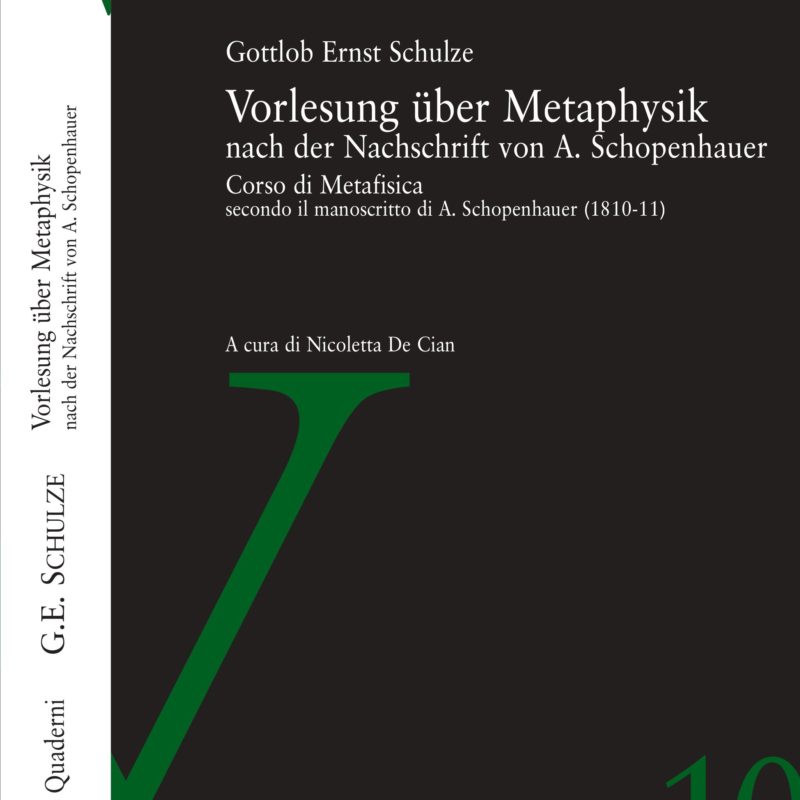 Vorlesung über Metaphysik nach der Nachschfrift von A. Schopenhauer