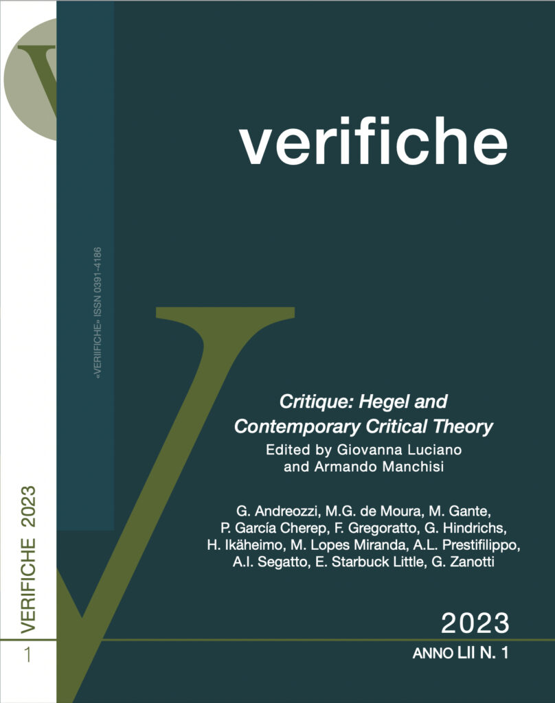 Critique: Hegel and Contemporary Critical Theory